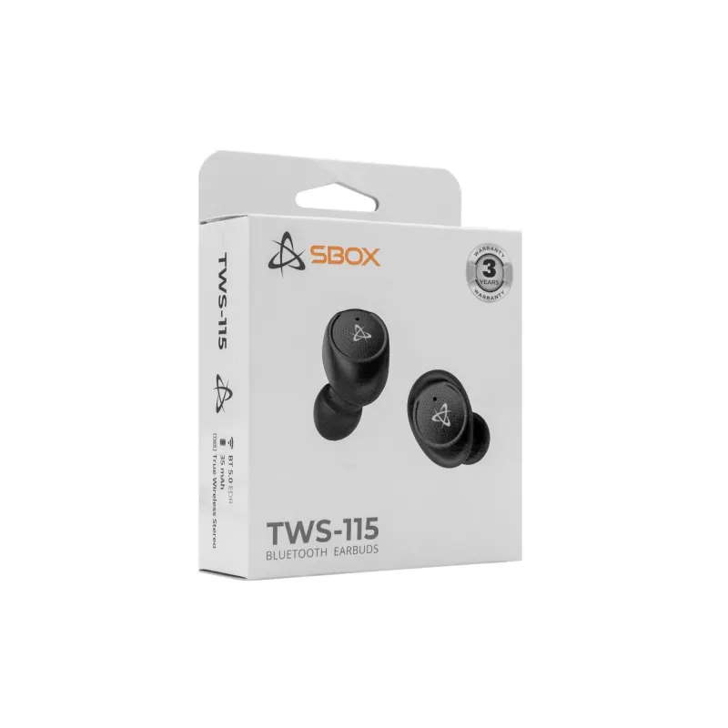 Auscultadores SBOX EB-TWS115 preto