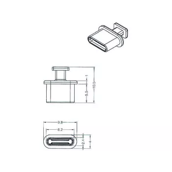 Tampa de proteção para conetor fêmea DeLOCK 64013 USB Type-C preto
