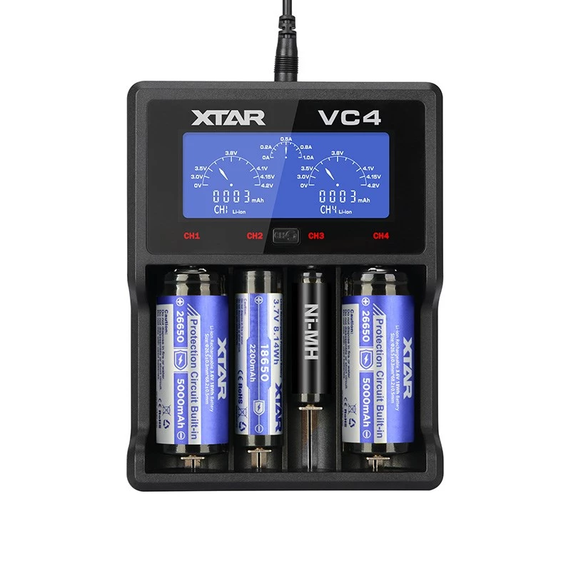 Carregador USB de pilhas domésticas XTAR VC4