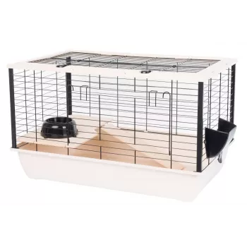 Gaiola para roedores INTER ZOO Bunny 80 De Luxe — plástico, 78×48×50 cm, incl. comedouro