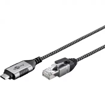 Cabo Ethernet Goobay USB-C 3.1 para RJ45 fino 5 m – liga router, modem ou (74405)