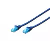 Cabo patch U/UTP Cat.5e PVC 0,5m azul