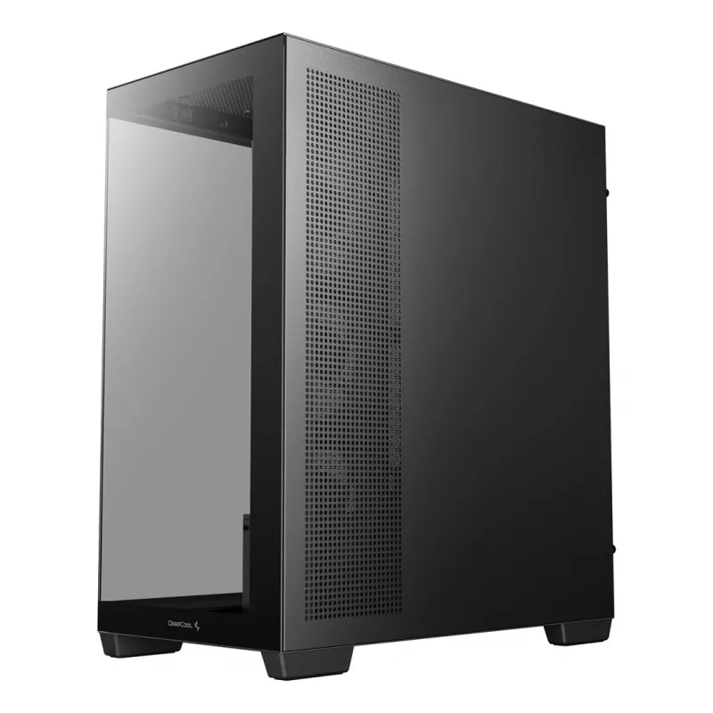 Caixa de PC DeepCool CG580 4F Midi Tower — ATX/ITX/MicroATX, vidro temperado, ventoinhas 3×120mm+1×120mm, 2×3,5 polegadas & 2×2,5 polegadas, USB-A×2 USB-C×1, preto