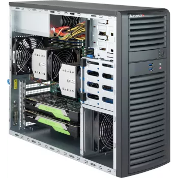 Super Micro Supermicro SC732 D3-1K26B - MDT - ATX estendido 1200 Watt (PS/2) - preto - USB/Áudio (CSE-732D3-1K26B)