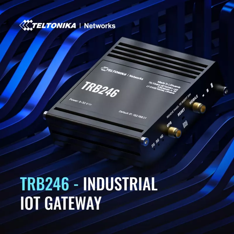 Router industrial Teltonika, gateway IoT LTE TRB246 Cat 4, 1x RJ45 100Mb/s, IP30