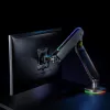 Suporte para monitor gaming NanoRS 17-32 com iluminação LED RGB suporte de mesa altura ajustável giratório inclinável máx. 9 kg VESA 75x75 / 100x100