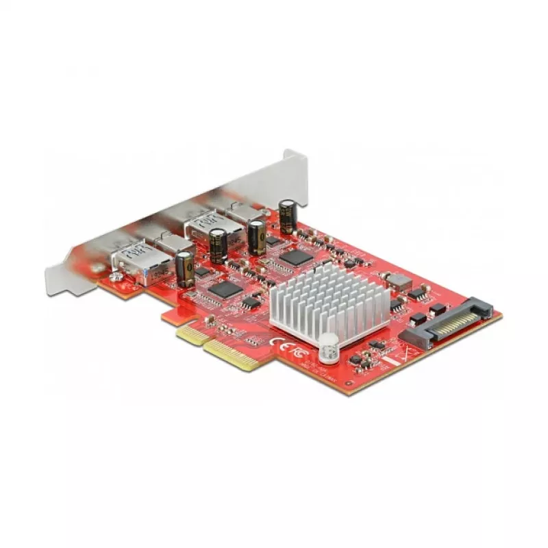 Placa de expansão DeLOCK PCI Express x4 para USB 10 Gbit/s 2x Type-A 2x Type-C