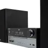 Micro-sistema de áudio doméstico Aiwa MSBTU-700DAB — 25 W RMS, DAB+/FM, Bluetooth 10 m, gaveta para CD, visor LED, preto/azul ártico