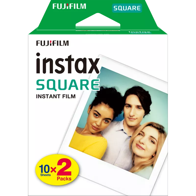 Filme instantâneo Fujifilm Instax Square 20 unid. 62 x 62 mm