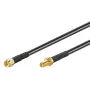 Cabo coaxial Microconnect 51675 RP-SMA RP-SMA 1 m preto
