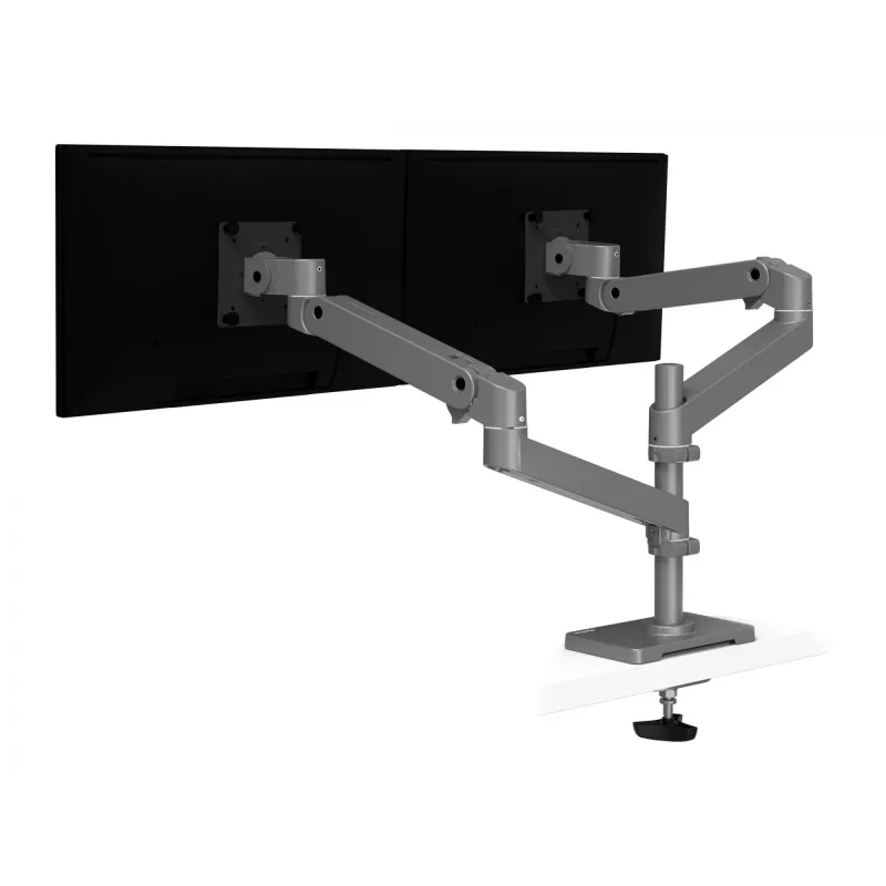 Ergotron LX Pro - conjunto de montagem (braço duplo) - para 2 ecrãs LCD - montagem em placa perfurada - alumínio - cinzento-escuro - tamanho do ecrã: até 61 cm (até 24 polegadas)