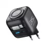 Havit UC250 A-EU carregador de viagem GaN com cabo extensível, preto