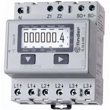 Contador de energia Finder 7E.56.8.400.0010 trifásico 3Ph 230V 50Hz
