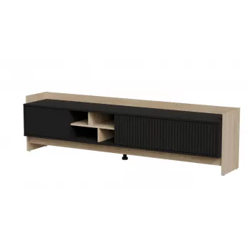 Móvel RTV Cama PORTO 3D 190x38x50 carvalho/preto