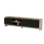Móvel RTV Cama PORTO 3D 190x38x50 carvalho/preto