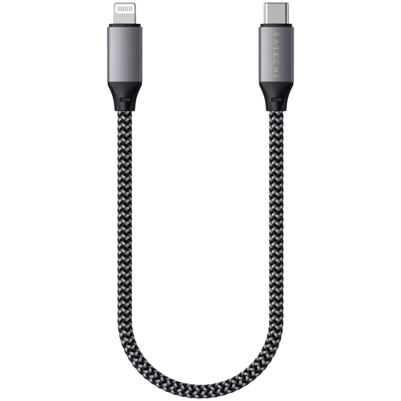 Cabo USB Satechi ST-TCL10M 0,25 m USB-C USB-C/Lightning preto cinzento