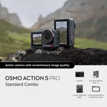 Câmara de ação desportiva DJI Osmo Action 5 Pro 40 MP 4K Ultra HD CMOS 25,4 / 1,3 mm (1 / 1,3) Wi-Fi 146 g