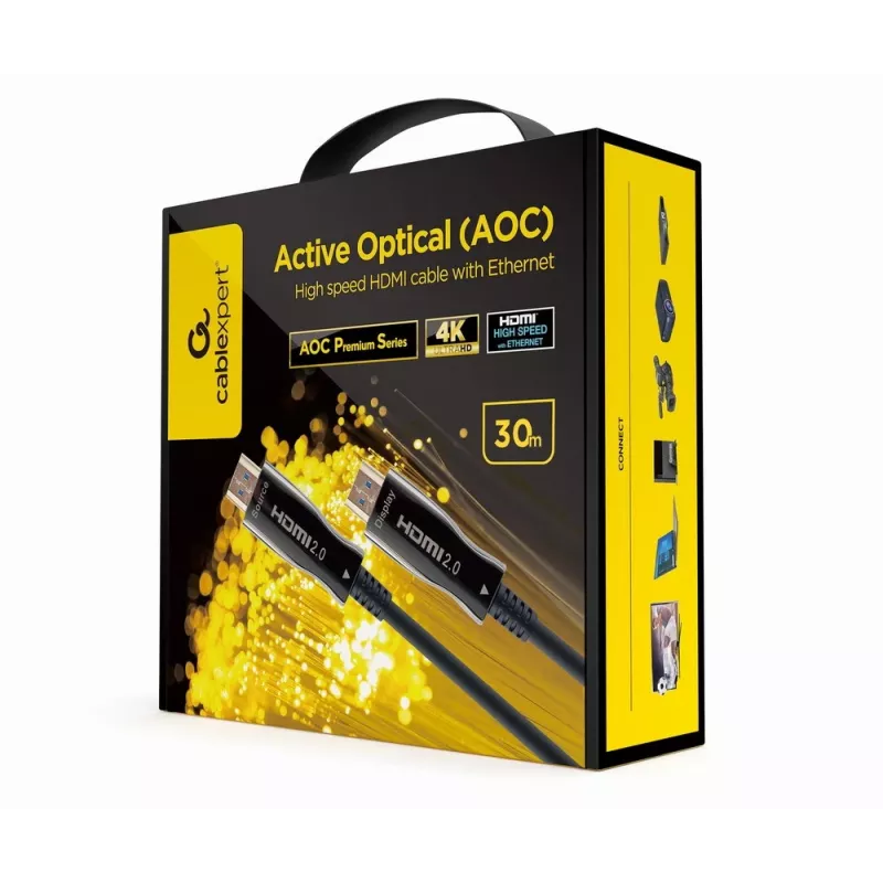 Cabo HDMI Gembird CCBP-HDMI-AOC-30M-02 30m HDMI Type-A macho preto