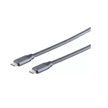 Cabo USB S/CONN 13-47030 USB 3.2 Gen 2x2 2 m USB C cinzento
