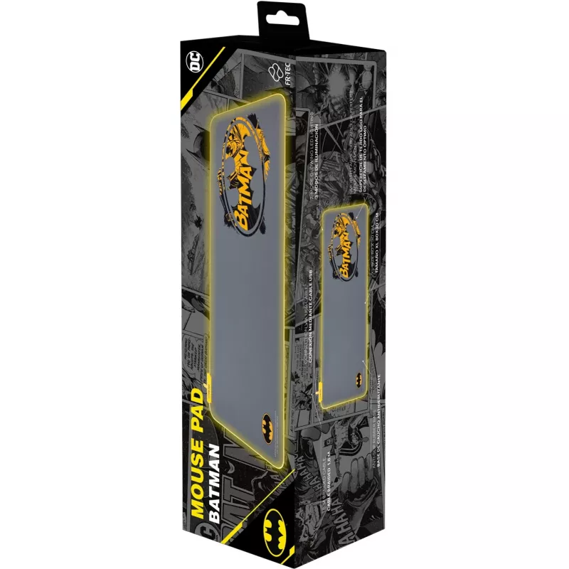 Tapete de rato FR-TEC BATPCMPAD gaming preto - cinzento - amarelo (BATPCMPAD)
