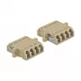 Adaptador de fibra ótica DELOCK LC fêmea para LC fêmea, bege, pack de 2
