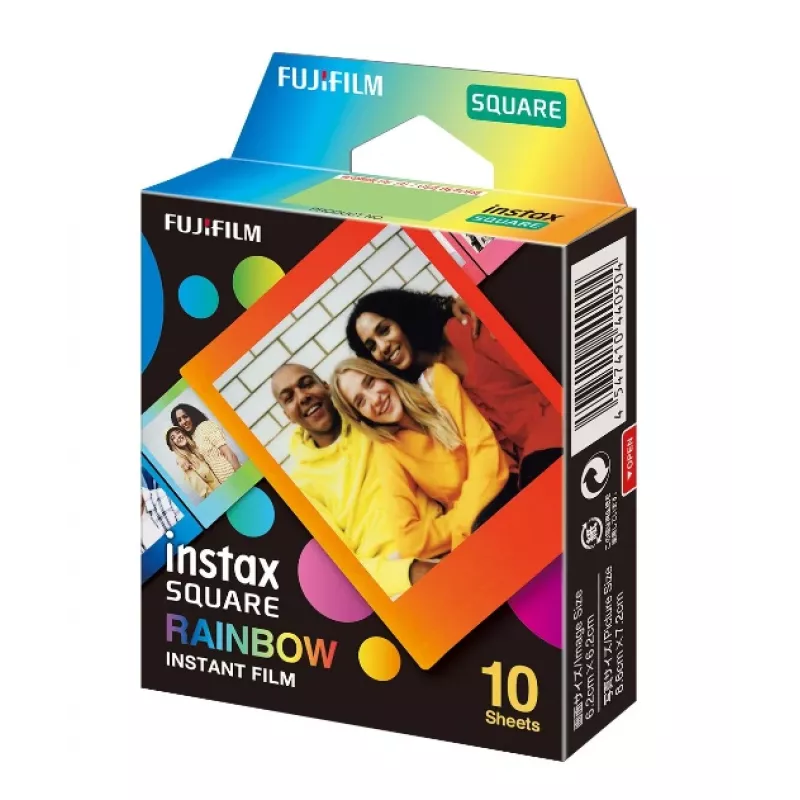 Filme instantâneo Fujifilm SQUARE Rainbow 10 unidades