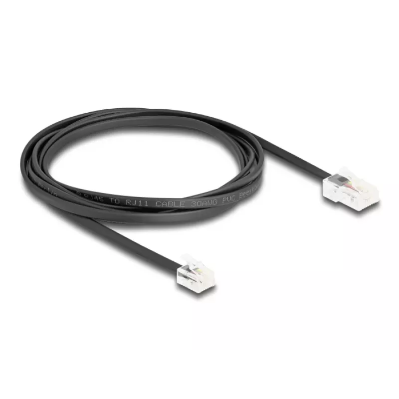 Cabo telefónico DeLOCK 88036 RJ45 para RJ11 2 m preto