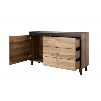 Cómoda Cama NORD carvalho wotan/antracite