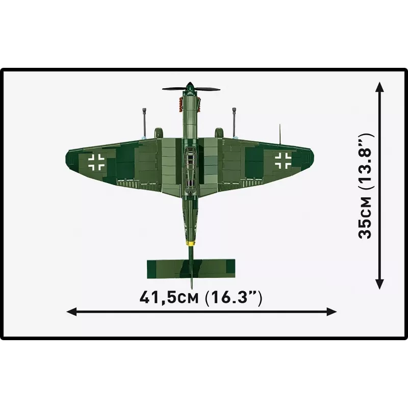 Kit de construção Cobi Blocks Junkers JU 87G-2 Stuka 571 peças kit de modelismo