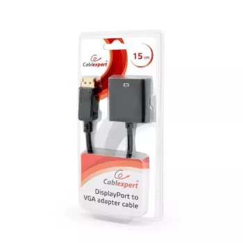 Adaptador DisplayPort para VGA preto