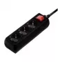 Hama 00108835 Proteção contra sobretensões preto 3 saídas AC 230 V 5 m