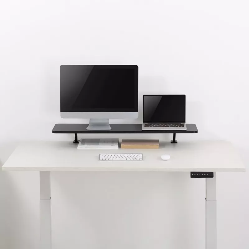 Prateleira de secretária para monitor Ergooffice.eu ER-409, fixação com parafusos, compatível com 13–32 polegadas, carga máx. 20 kg