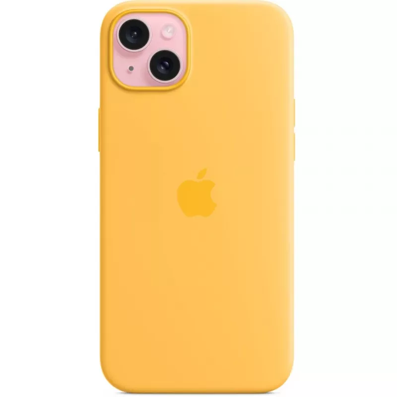 Apple iPhone 15 Plus capa de silicone com MagSafe, Sunshine, MWNF3ZM/A