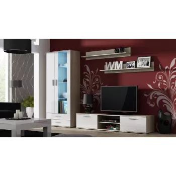 Conjunto de duas prateleiras Cama 125cm SOHO carvalho Sonoma mate