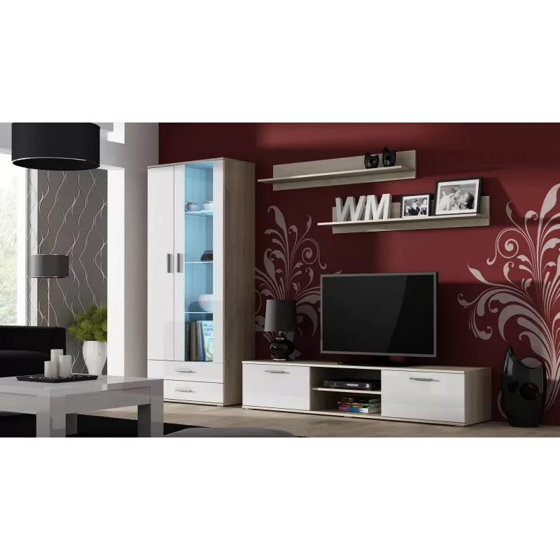 Conjunto de duas prateleiras Cama 125cm SOHO carvalho Sonoma mate