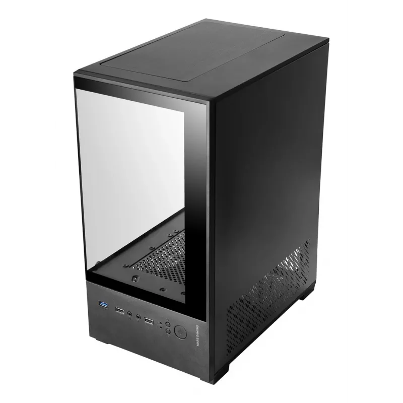Caixa de PC Mini-Tower TACENS Mars Gaming MC-SE2 — Mini-ITX / Micro-ATX, preto, janela lateral, fonte de alimentação inferior, suporta 2x2,5 polegadas + 1x3,5 polegadas