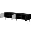 Móvel de TV cama meble Cama 4D MOUNTAIN 2040×400×550 mm preto + dourado aglomerado revestido tampo