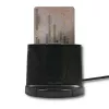 Leitor de cartões inteligentes Qoltec 50632 USB 2.0 preto cabo 1m