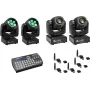 Conjunto LED EUROLITE TMH-W63 TMH-S30 USB QuickDMX Easy Show — cabeças LED wash e spot controladas por DMX