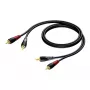 Cabo de áudio Procab 2x ficha RCA/Cinch, 1 m de comprimento (modelo 1KPCL079)