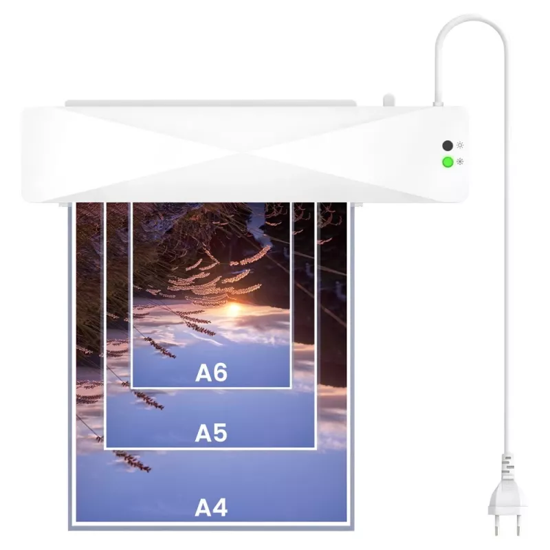 Plastificadora a frio/a quente SAVIO LR-01/W — largura máx. 230 mm, 320 mm/min, 300 W, branca