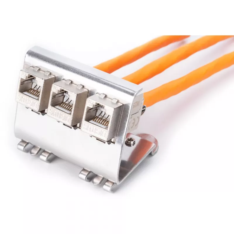 Adaptador Digitus AN-25183 para 3x módulo Keystone aço inoxidável