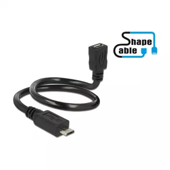 Cabo USB DeLOCK 0,35m 2xUSB2.0 Micro-B