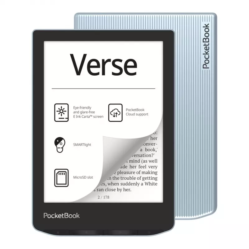 Leitor PocketBook Verse (629) azul-claro