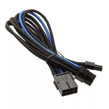 Cabo SilverStone PCI-8 pinos para PCIe-6+2 pinos, 250 mm – preto/azul
