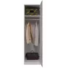 Armário de roupa Top e Shop SD-50 BI com 5 prateleiras, 1 porta, estrutura branca