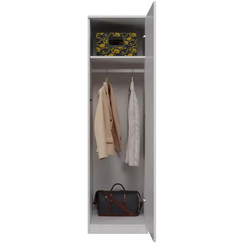 Armário de roupa Top e Shop SD-50 BI com 5 prateleiras, 1 porta, estrutura branca
