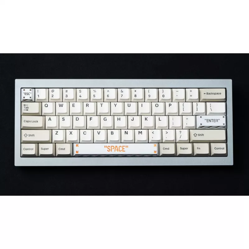 Enter Aluminum Alloy Artisan Keycap, tecla branco/laranja