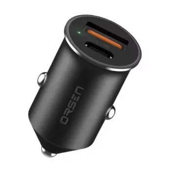 Carregador de automóvel Orsen C8 45W — carregamento rápido USB-C PD 45W, preto