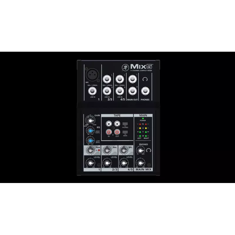 Mackie Mix5 5 canais 20 – 30000 Hz preto